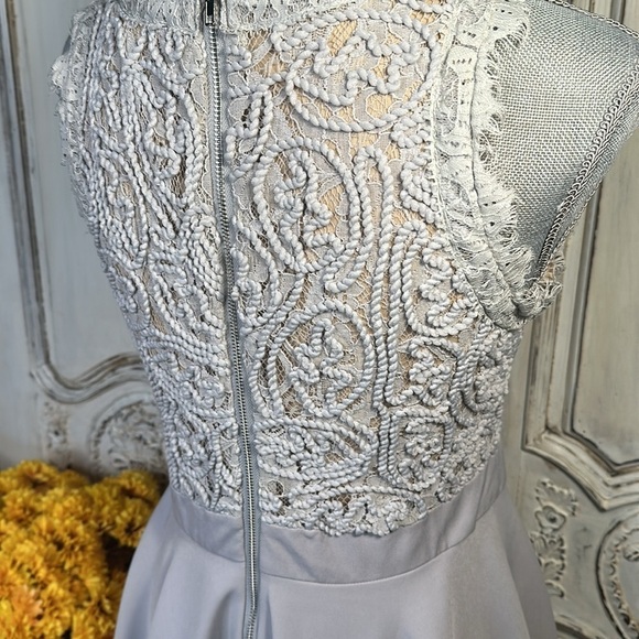 Girls Romeo+Juliet Softest Gray Blue Fit and Flair Dress Ballet Fairy Feminine - Picture 7 of 10